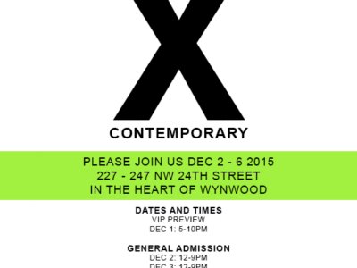 X-Contemporary, Miami Art Fair, Miami, 2015